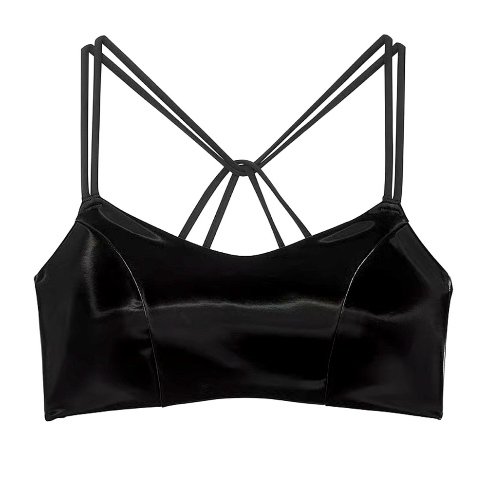 VSX Glossy Black Strappy Bandeau